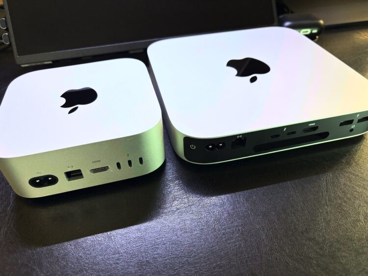 M2でもM4でもHDMIなのは変わらず。Thunderbolt 4は1ポート増えたがUSB-Aが無くなった。