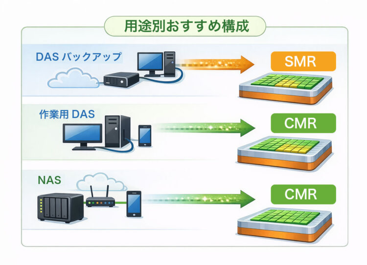 NASとDASの用途別おすすめHDD構成