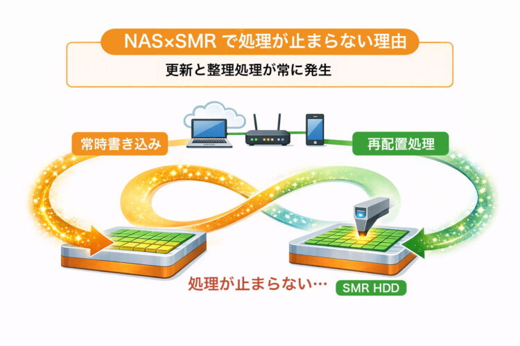 NAS × SMRでHDDの処理が止まらない理由